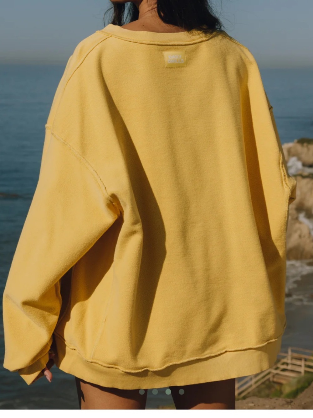 BNNW UNISEX OVERSIZED CREW Sunsoaked Sunny with Monochrome Patch - Picture 10 of 10